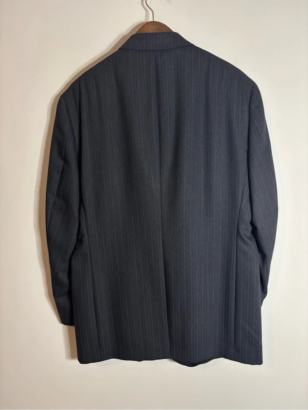 Vintage Austin Reed Belk Grey Stripe Suit Wool 42R 36x29 Preppy